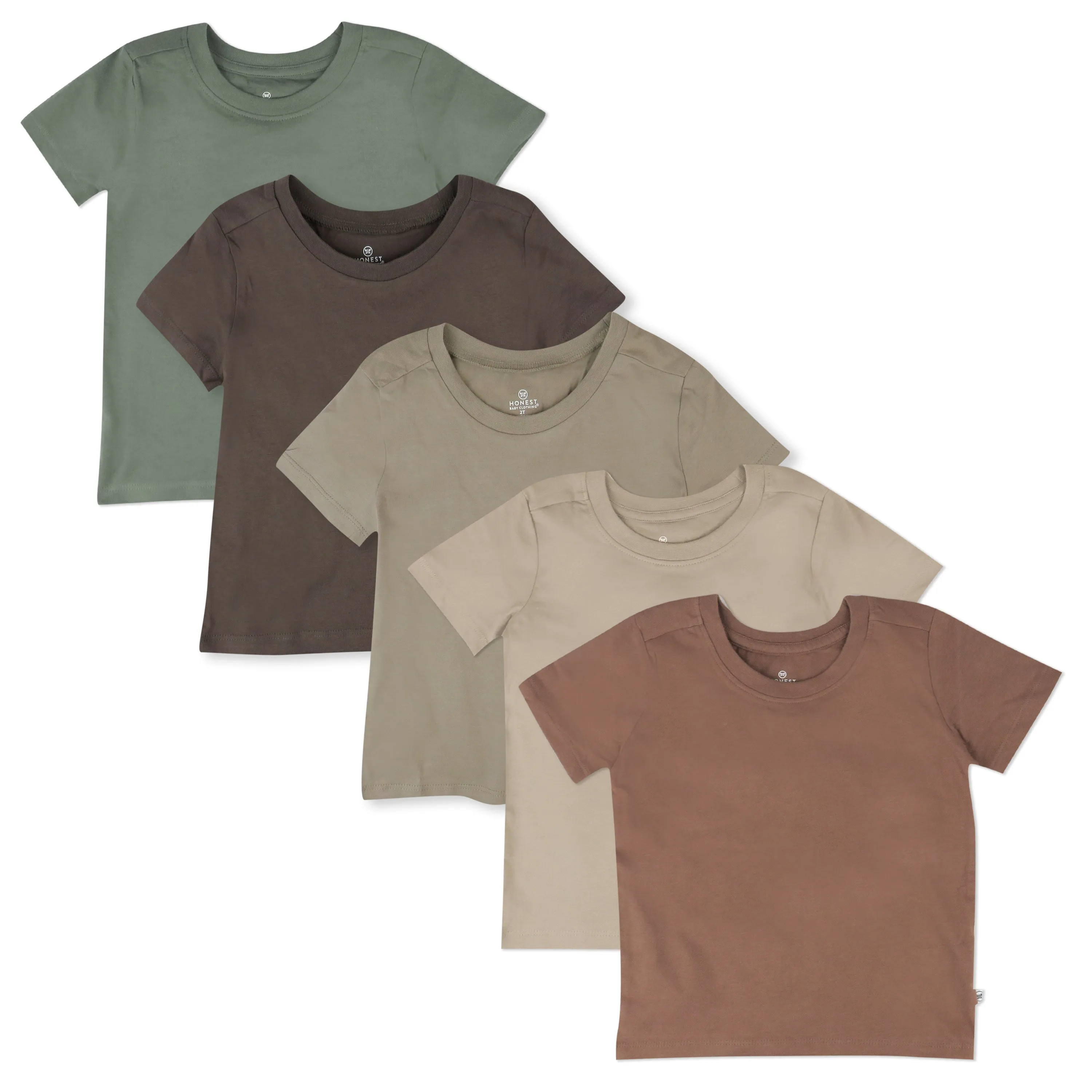 5-Pack Organic Cotton Short Sleeve T-Shirts