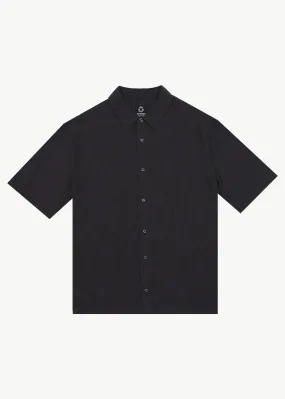 AFENDS Mens Intergalactic - Short Sleeve Shirt - Black Stripe