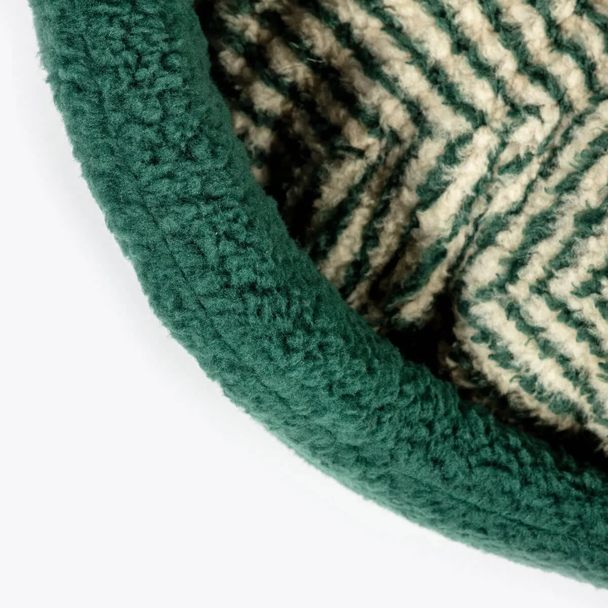 Danish Design Sherpa Fleece Green Herringbone Slumber Bed