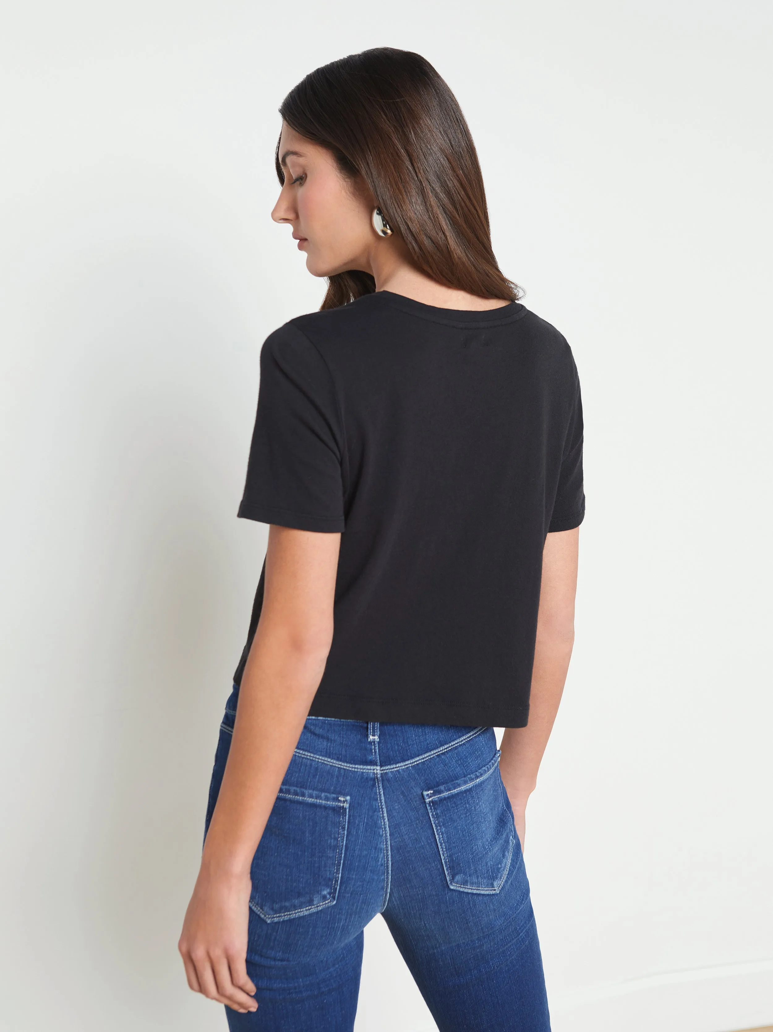 Donna Cotton Cropped Tee