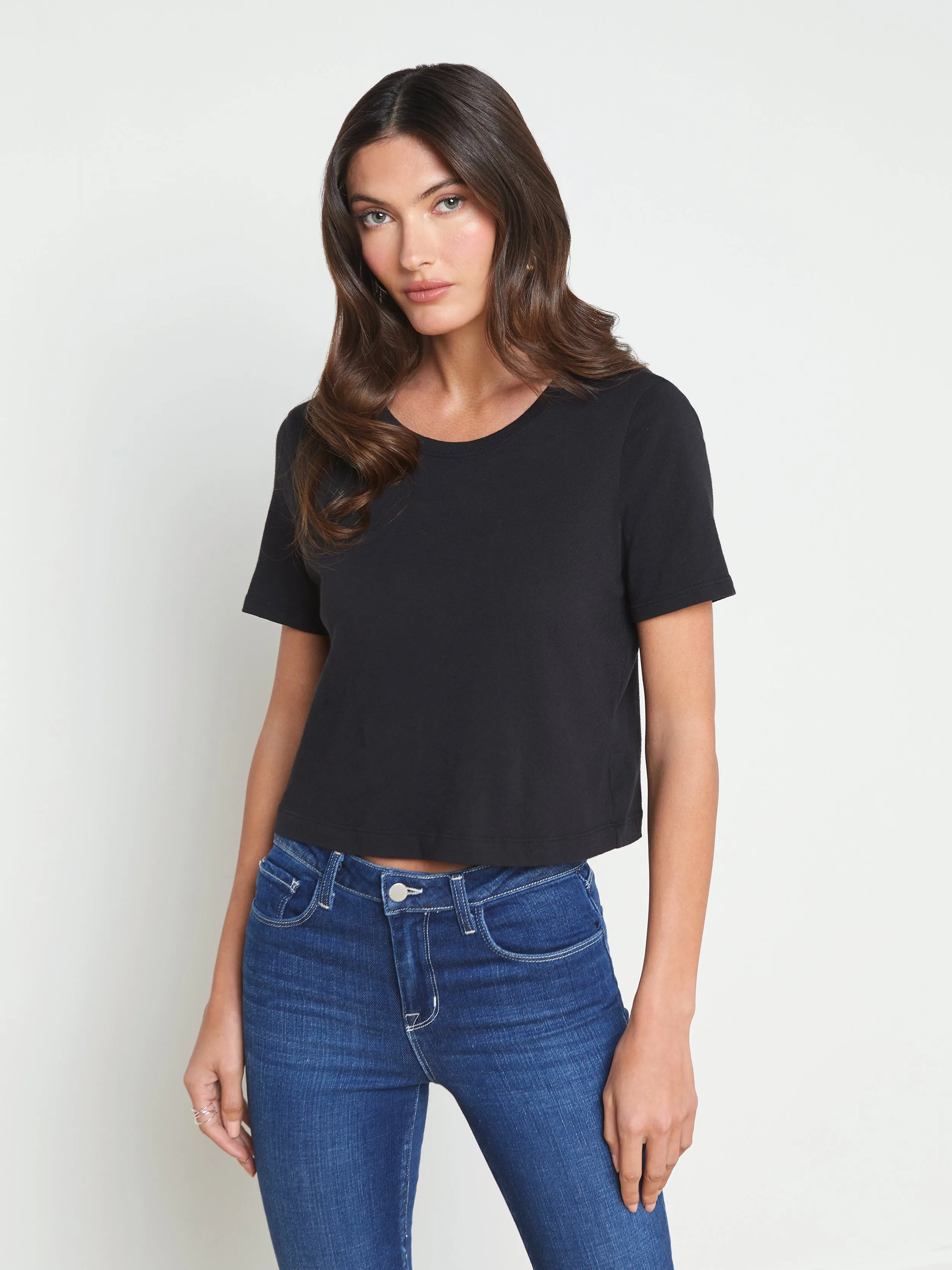 Donna Cotton Cropped Tee