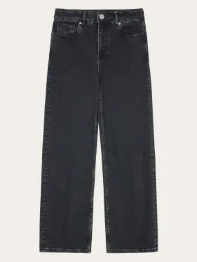 GALE straight mid-rise rinse black 5-pocket jeans - Rinse black