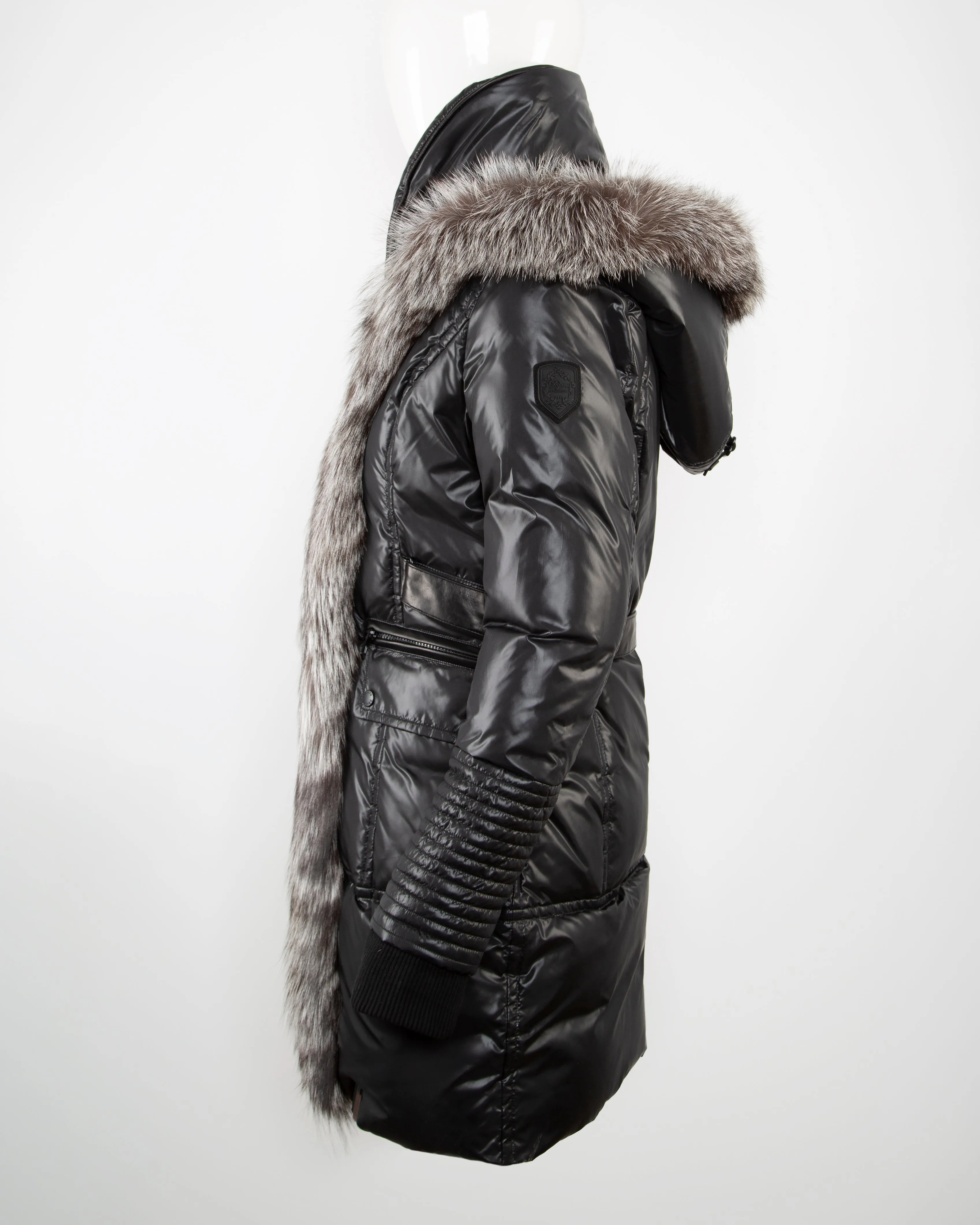 GELLERY Down Jacket With Fur Trim