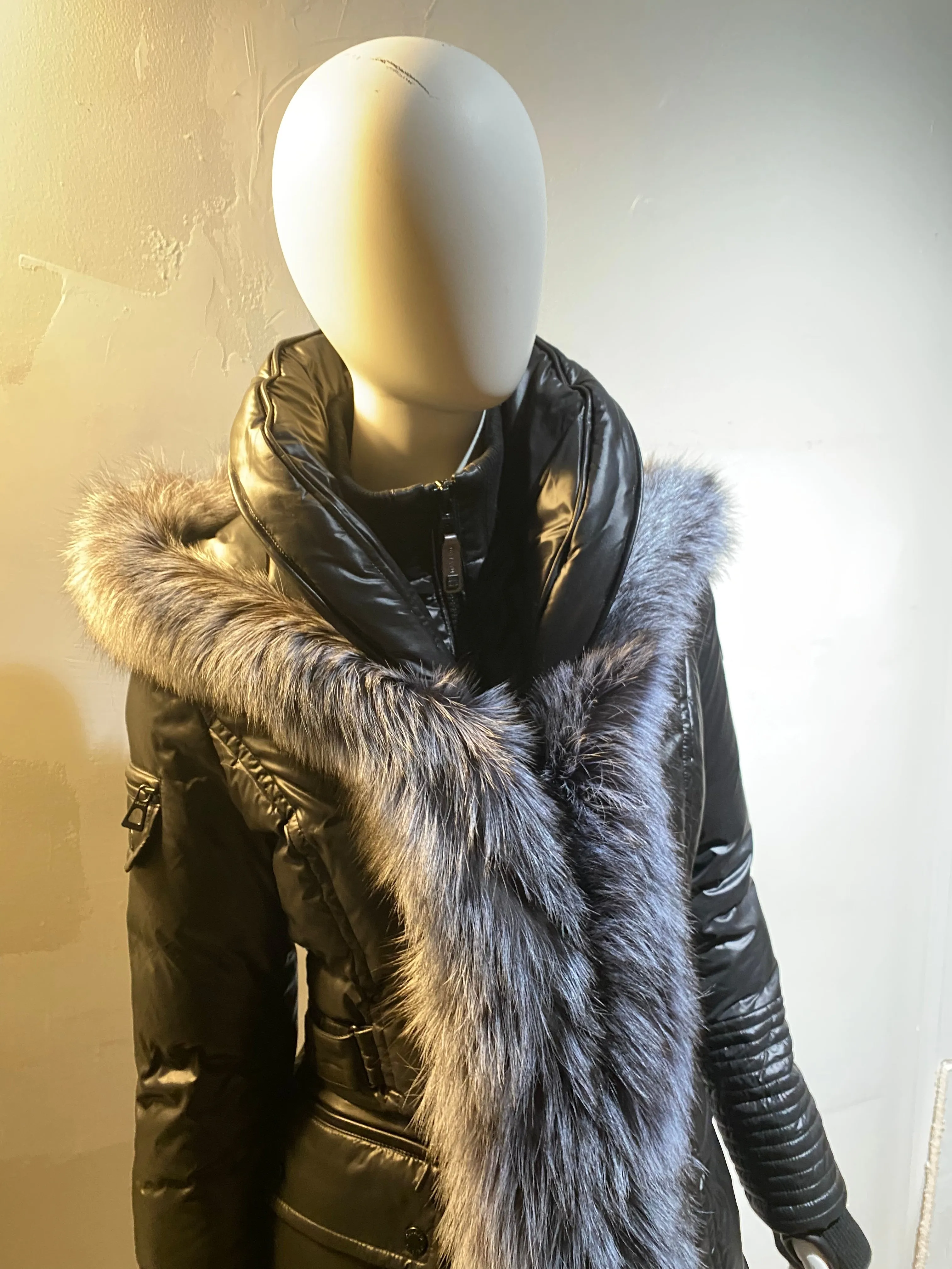 GELLERY Down Jacket With Fur Trim