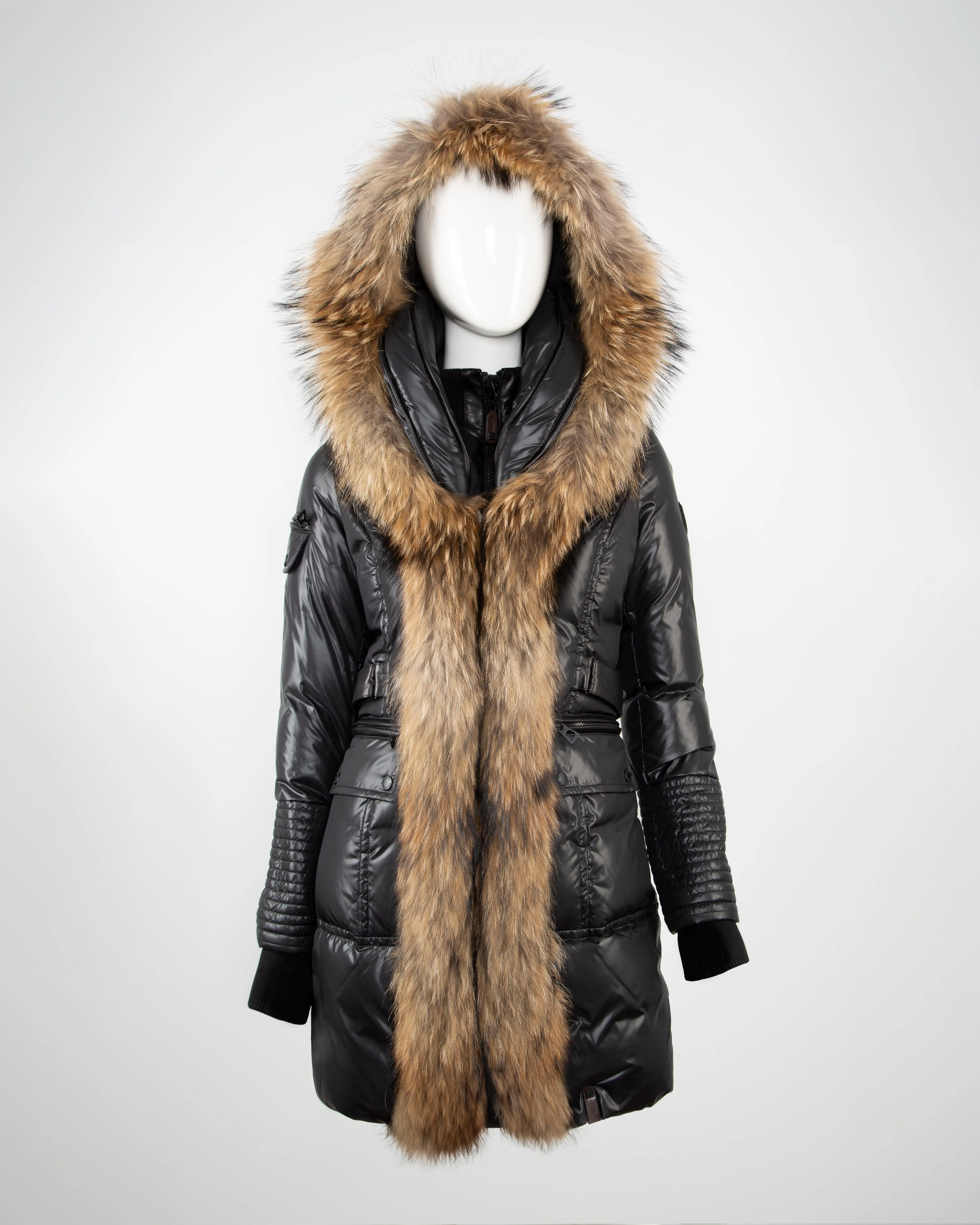 GELLERY Down Jacket With Fur Trim