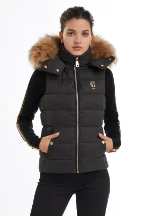 Heritage Faux Fur Gilet (Charcoal)