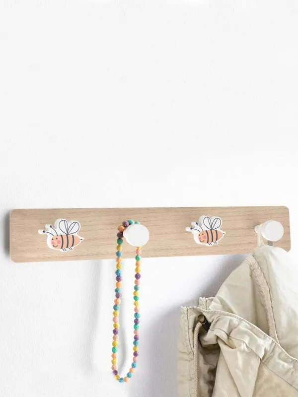 Kids Wooden Coat Rack - Eco-Friendly