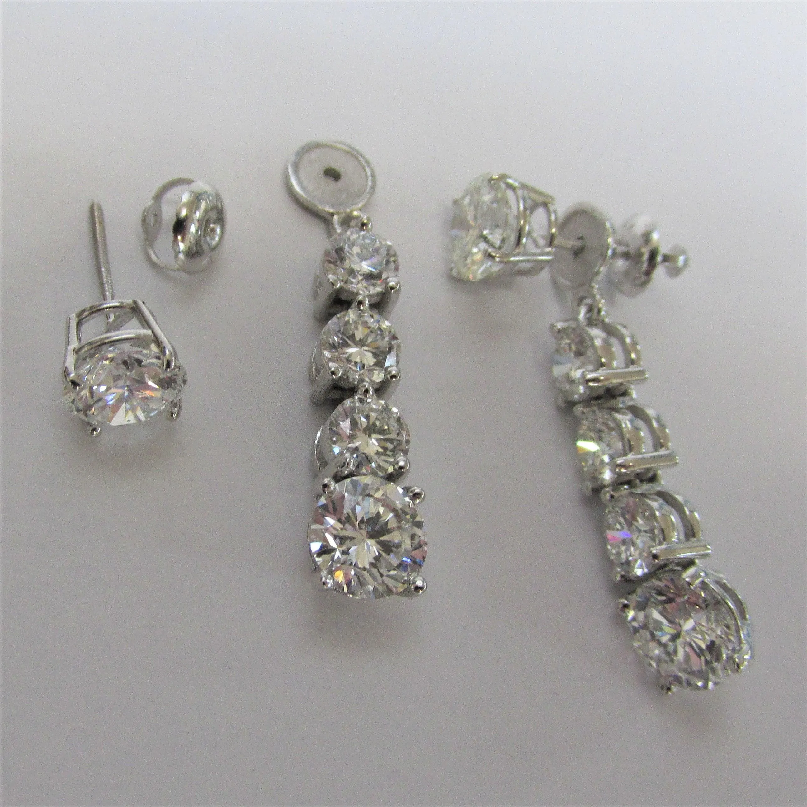 Lab Diamond Drop Earring with Jackets 13.0 carats