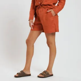 Ladies Linen - Shorts | Rust