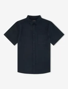 Linen Short Sleeve Shirt - Navy