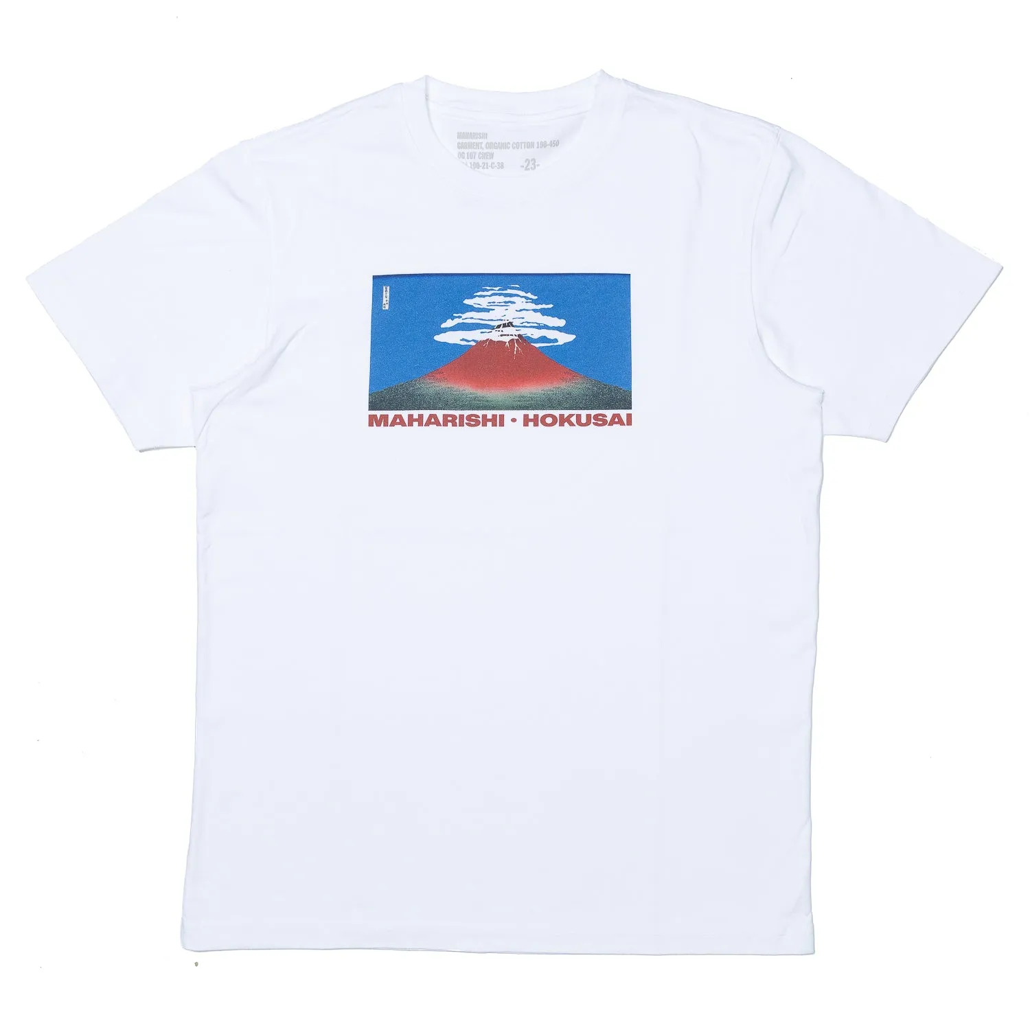 Maharishi Red Fuji T-Shirt 'White'