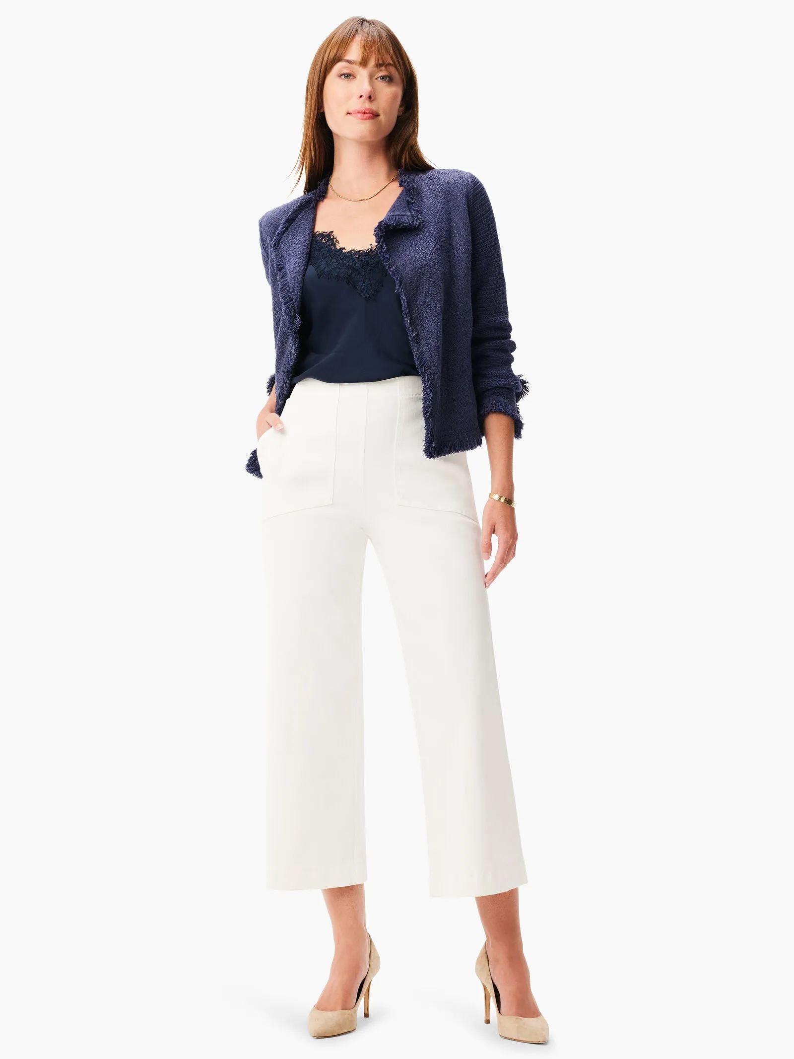 Nic   Zoe All Day Slim Wide Crop Pant