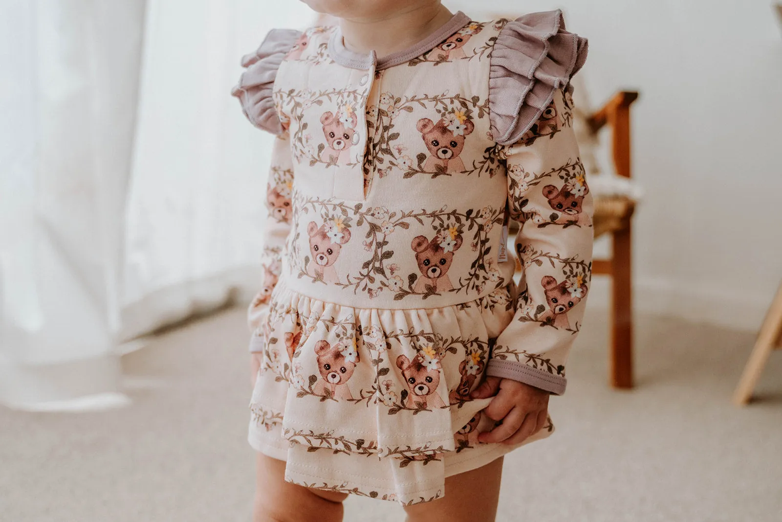 Onesie Flutter Dress - Vintage Teddies