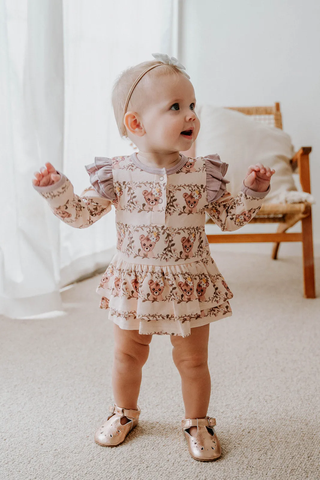 Onesie Flutter Dress - Vintage Teddies