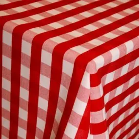 Rosso Gingham Topper Tablecloths