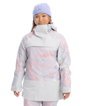 Roxy Chloe Kim Overhead Womens Snow Jacket - Gray Violet Marble - 2023