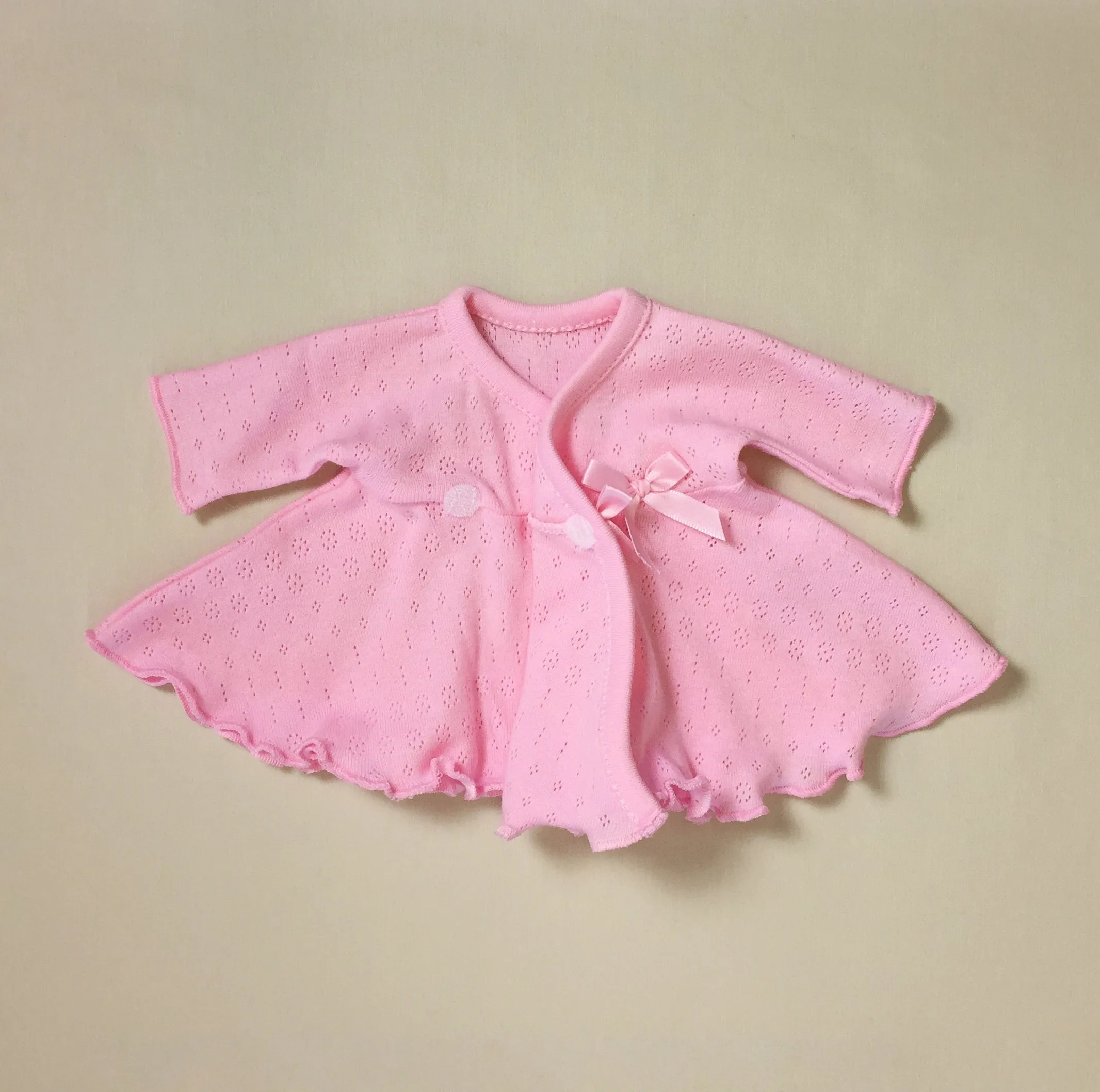 Ruffled NICU Dress & Headband Pink Organic