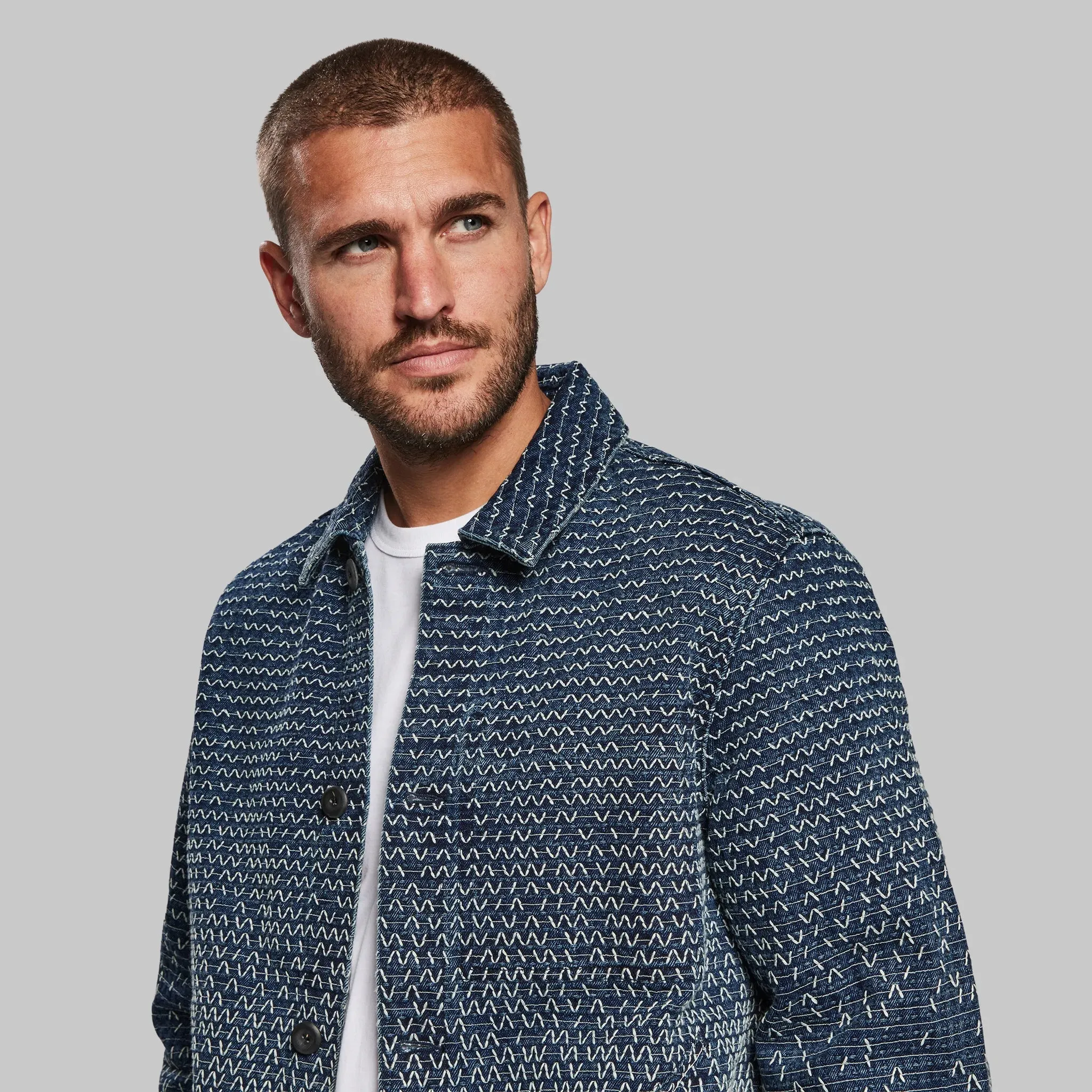 Sashiko Chore Jacket. Blue edition