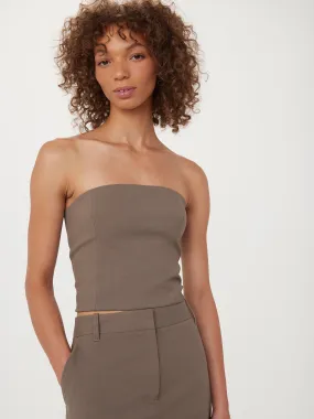 The Bustier Top in Dark Taupe