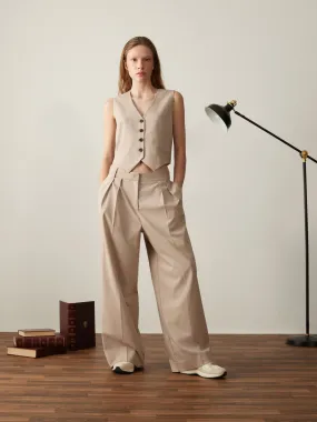 The Emma Ultra Wide Leg Pant in Oxford Tan