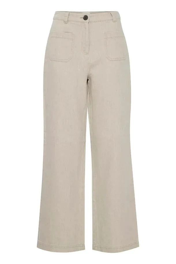 The Kunis Linen Pant - Sand Melange - PLUS