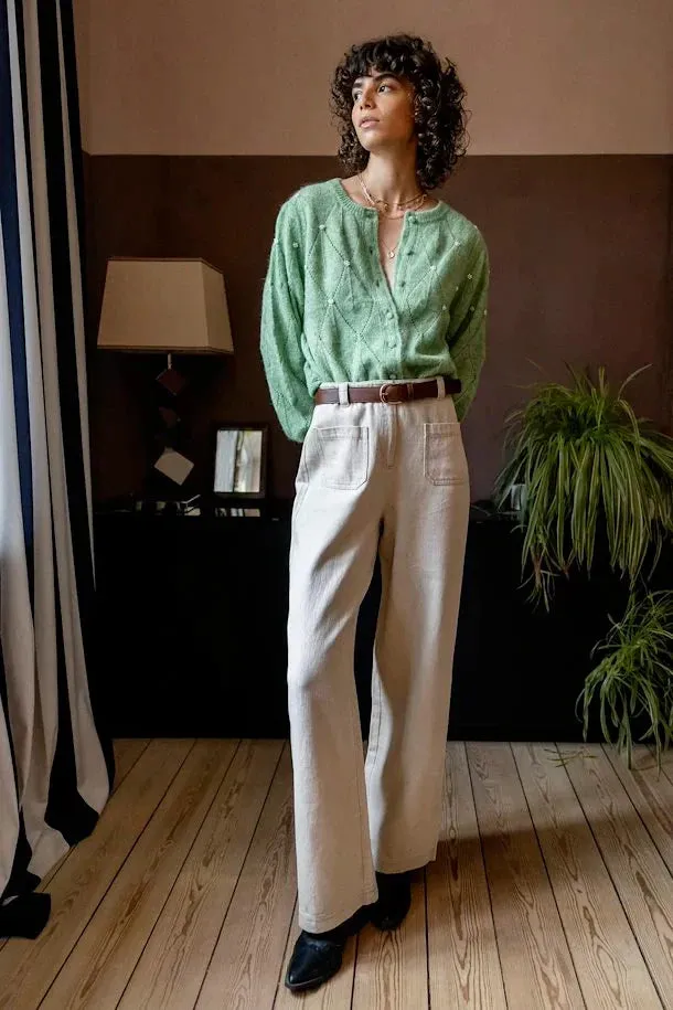 The Kunis Linen Pant - Sand Melange - PLUS