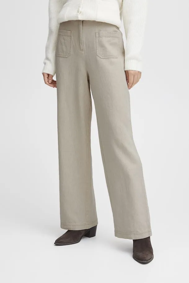 The Kunis Linen Pant - Sand Melange - PLUS