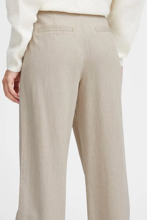 The Kunis Linen Pant - Sand Melange - PLUS