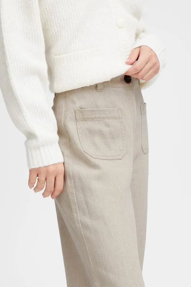 The Kunis Linen Pant - Sand Melange - PLUS