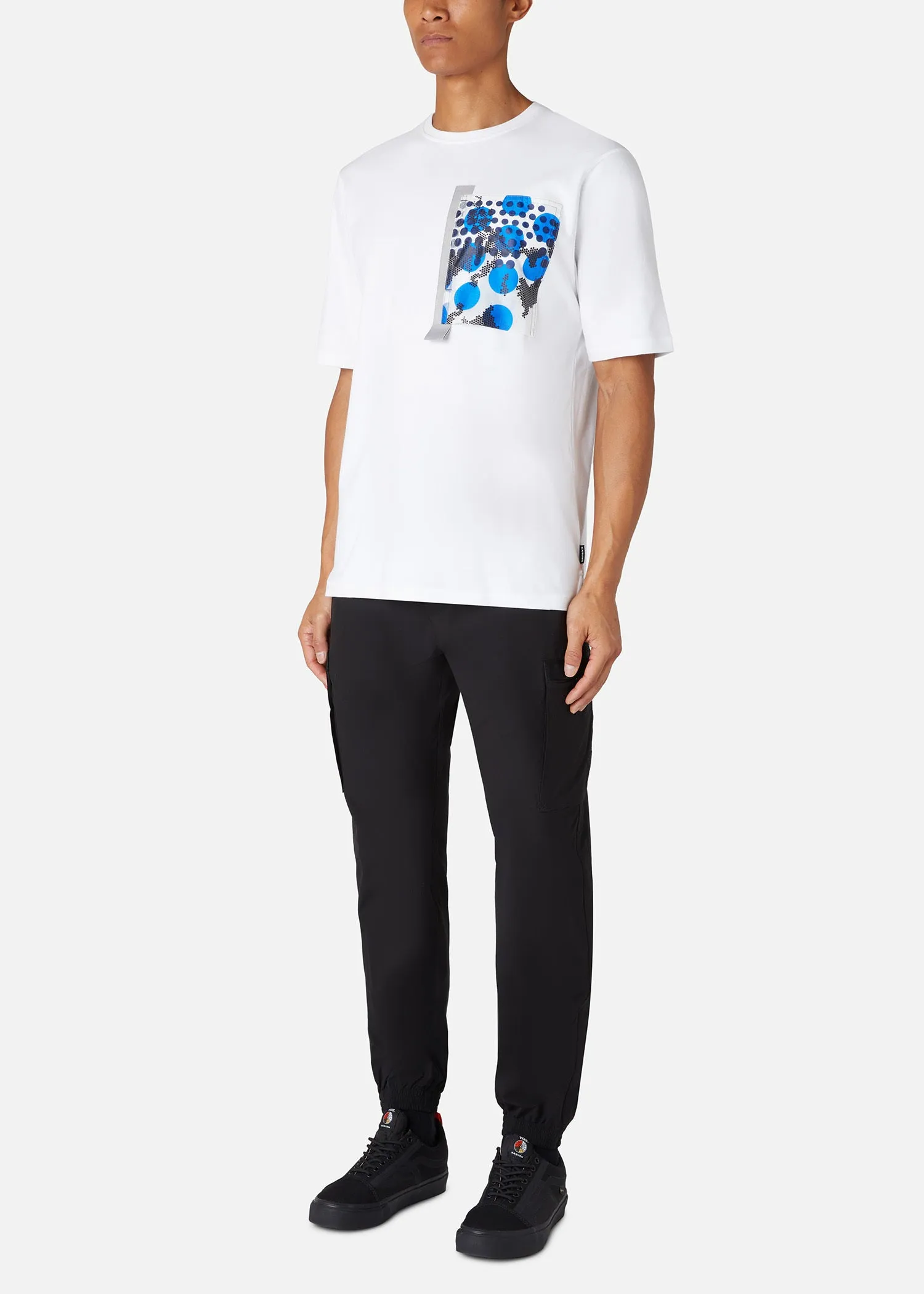 TRIPLE SPOT OFF-CUT PKT TEE WHITE