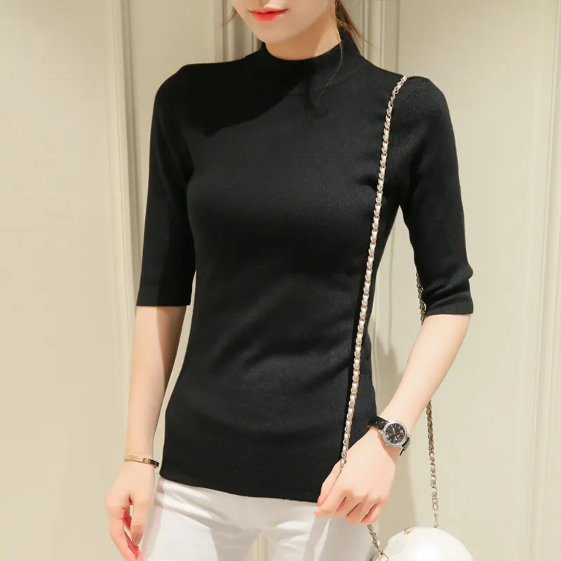 Women's Spring Casual Cotton Elastic Sweater