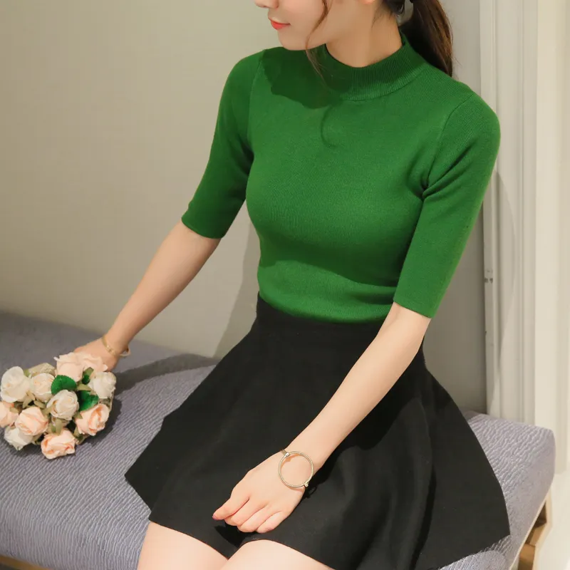 Women's Spring Casual Cotton Elastic Sweater