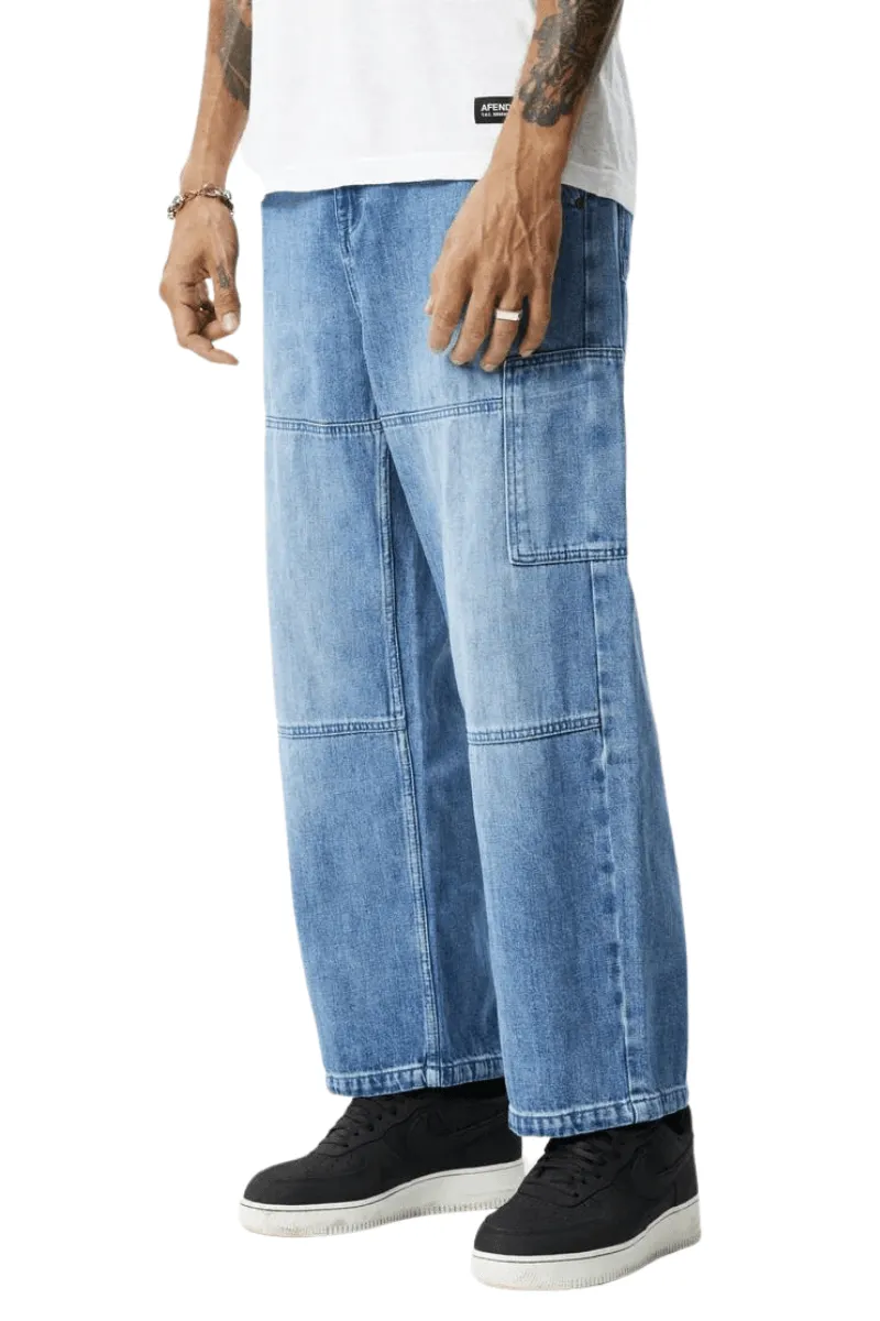 Worn Blue Richmond Hemp Denim Baggy Fit Jean